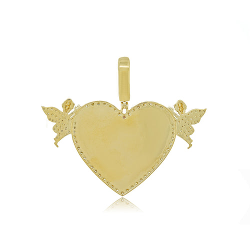 Precious Memories: 10K Gold Heart-Shaped Photo Pendant