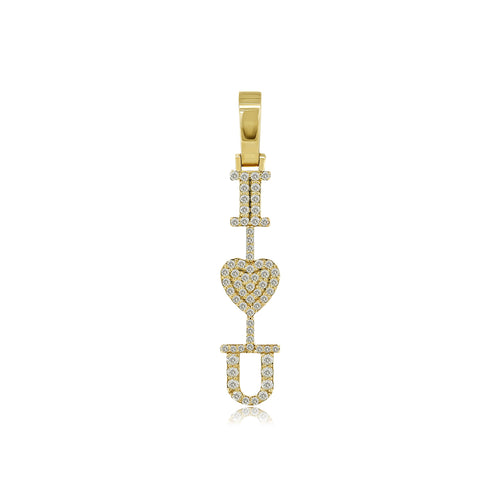 Forever Yours: 14k Gold 'I Love You' Pendant