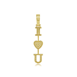 Forever Yours: 14k Gold 'I Love You' Pendant