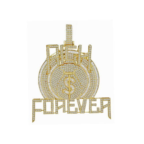 Legacy of Luxury: 14k Gold 'Rich Forever' Pendant