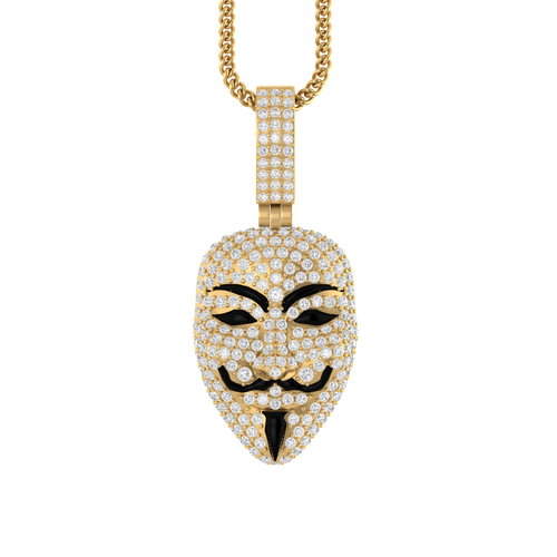 Gangster's Glory: 14K Gold Mafia Pendant