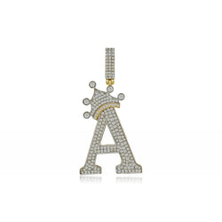 14K Gold Initials Crown A-Z Collection.