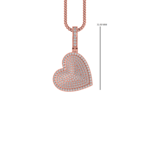 An Unconventional Embrace: 14K Gold Heart Pendant