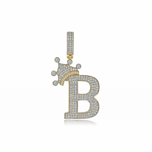 14K Gold Initials Crown A-Z Collection.