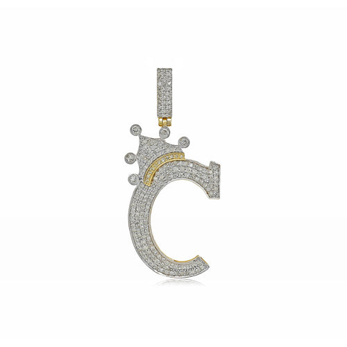 14K Gold Initials Crown A-Z Collection.