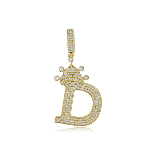 14K Gold Initials Crown A-Z Collection.