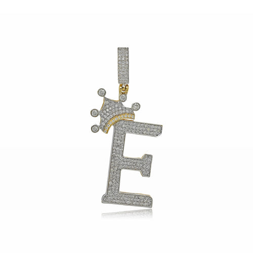 14K Gold Initials Crown A-Z Collection.