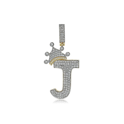 14K Gold Initials Crown A-Z Collection.