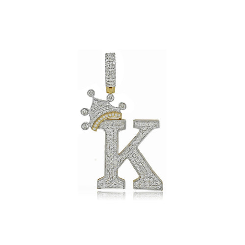 14K Gold Initials Crown A-Z Collection.