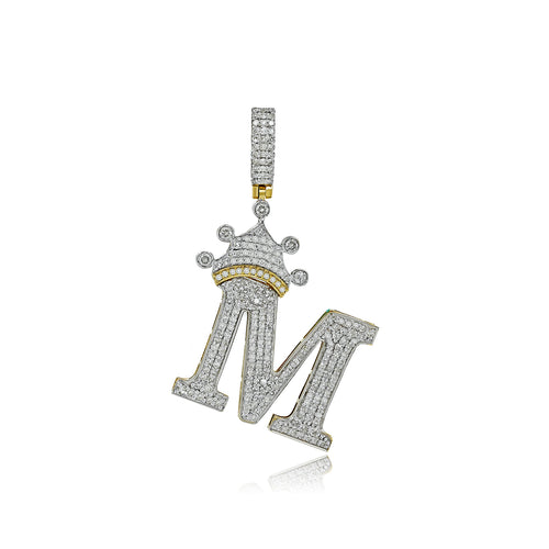 14K Gold Initials Crown A-Z Collection.