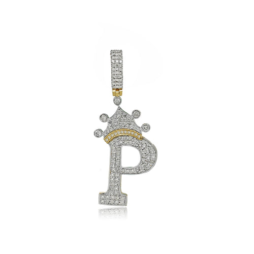 14K Gold Initials Crown A-Z Collection.