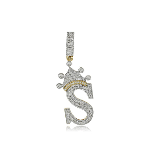 14K Gold Initials Crown A-Z Collection.