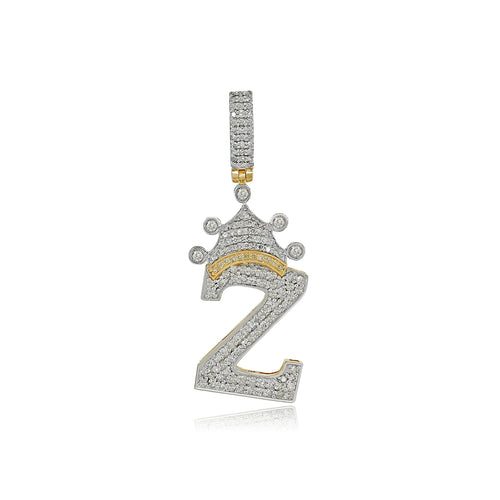 14K Gold Initials Crown A-Z Collection.