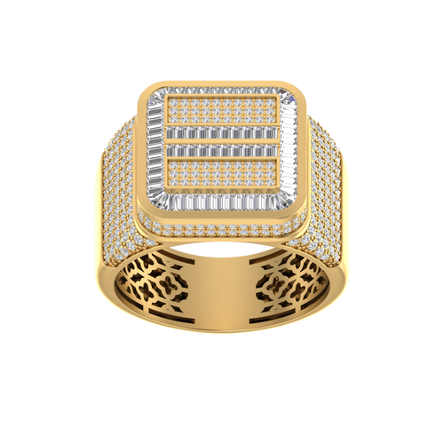 Bold Geometry: Unveiling Our 14K Gold Square Men's Ring