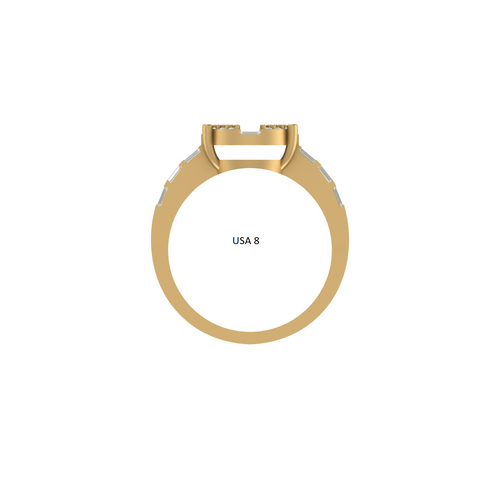 Modern Elegance: 14K Fashion Ring with Four-Prong Setting