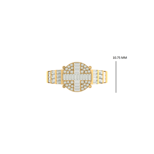 Modern Elegance: 14K Fashion Ring with Four-Prong Setting