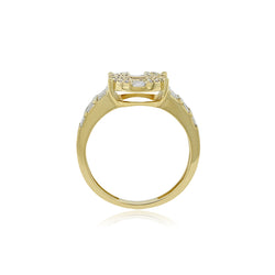 Modern Elegance: 14K Fashion Ring with Four-Prong Setting