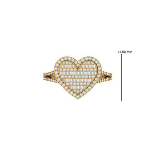 Forever Yours: 14K Gold Heart Shape Ring