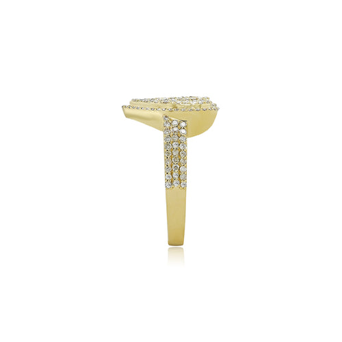 Heavenly Heartbeat: 14K Gold Heart Ring