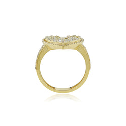 Heavenly Heartbeat: 14K Gold Heart Ring