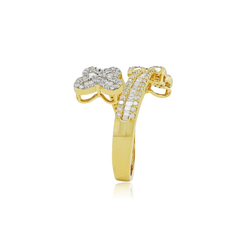 Golden Flutter: 14K Gold Butterfly Fashion Ring for Delicate Elegance