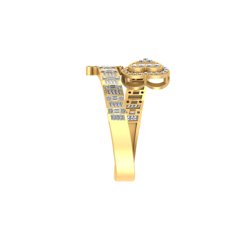 Eternal Charm: 14K Gold Initial E Ring