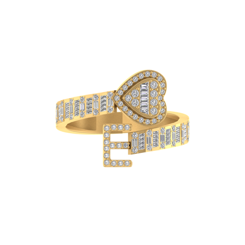 Eternal Charm: 14K Gold Initial E Ring