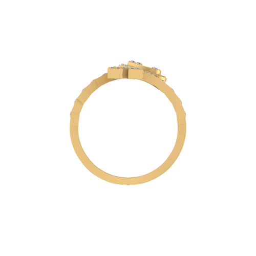 A-List Accent: 14K Gold A Initial Ring