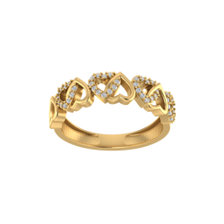 Whispers of Love: 14K Gold Heart Ring