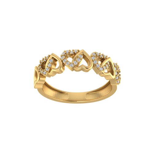 Whispers of Love: 14K Gold Heart Ring