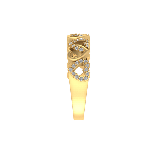 Whispers of Love: 14K Gold Heart Ring