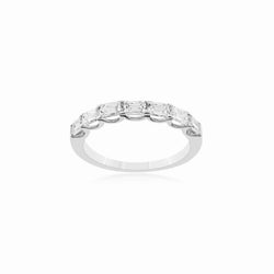 14K Gold Baguette Diamond Half-Eternity Band – 1.00 CT Stackable Ring