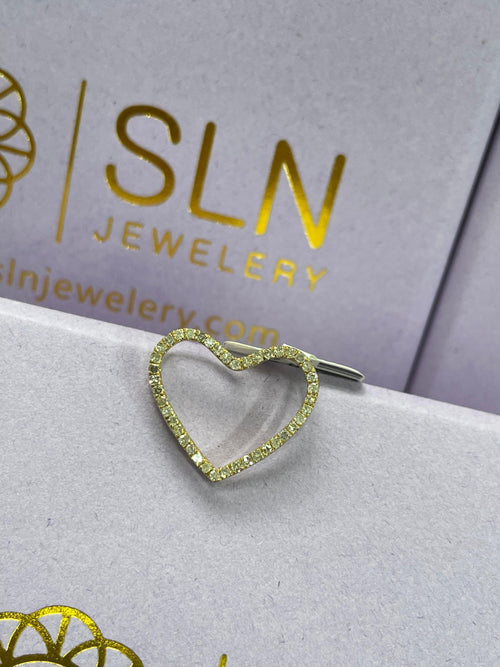 Dazzling Love  Exquisite 14k Heart-Shaped Diamond Pendant