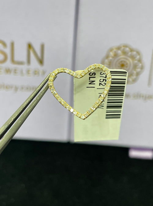 Dazzling Love  Exquisite 14k Heart-Shaped Diamond Pendant