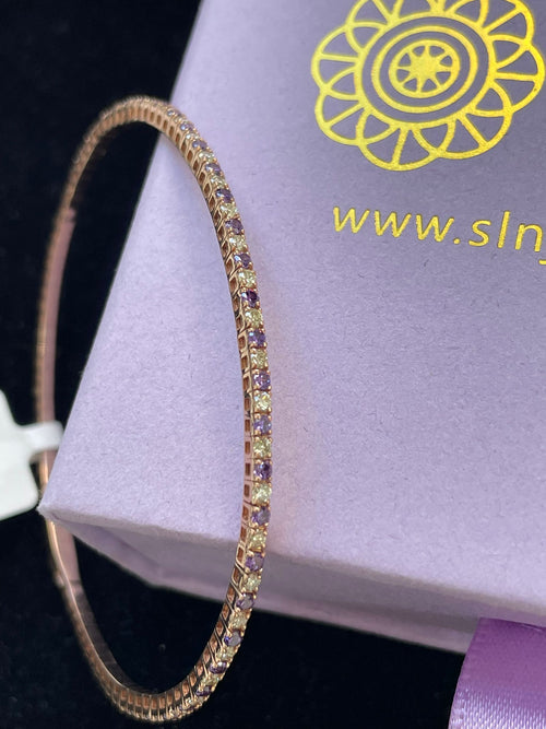 Gleaming Comfort: Embrace Every Moment with 10K Gold Bangle Bracelet