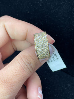 Bold Brilliance: 10K Gold Wide & Thick Fashion Band