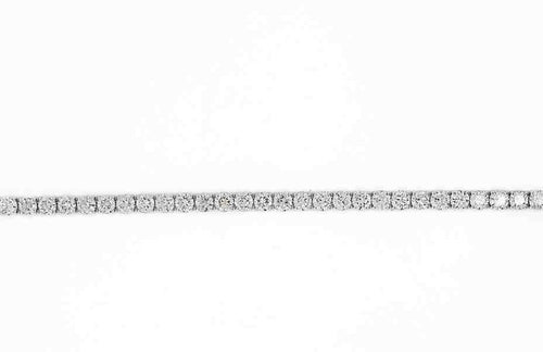 14K White Gold Diamond Tennis Bracelet | Timeless Elegance