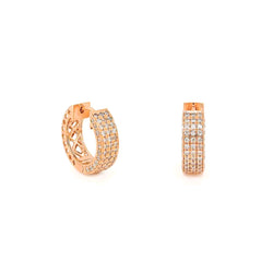 10K GOLD PAVE DIAMOND HOOP EARRINGS – LUXURIOUS & DAZZLING