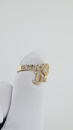 Dreams in Gold: 14K Dazzling Initial D Ring