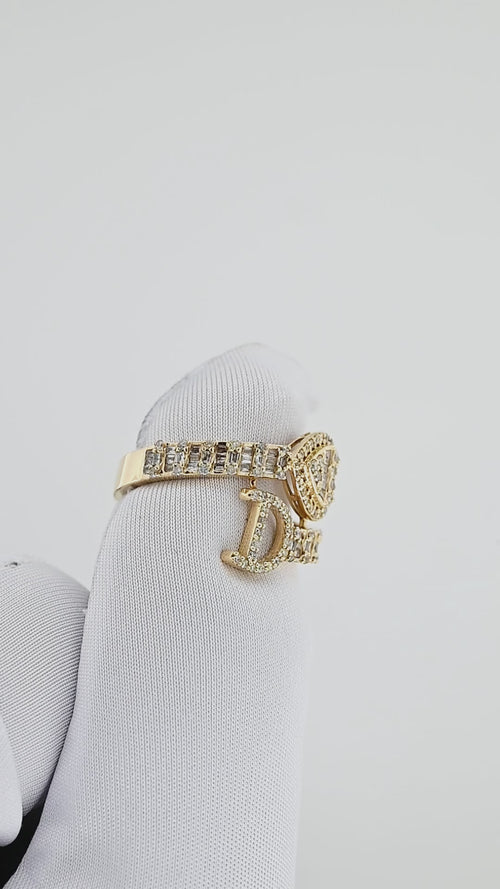 Dreams in Gold: 14K Dazzling Initial D Ring