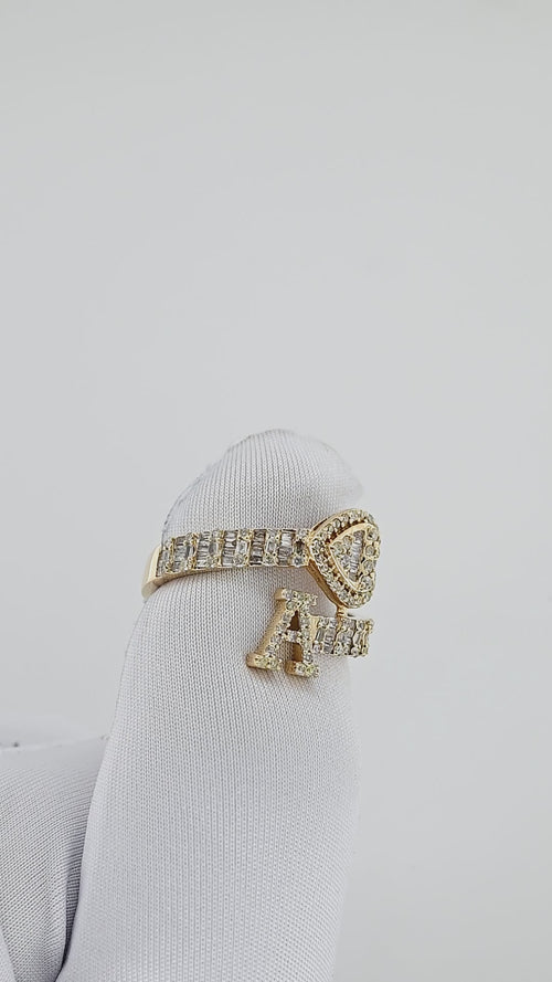 A-List Accent: 14K Gold A Initial Ring