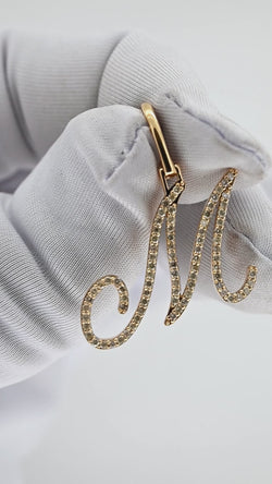 Majestic Monogram: 14K Gold 'M' Pendant