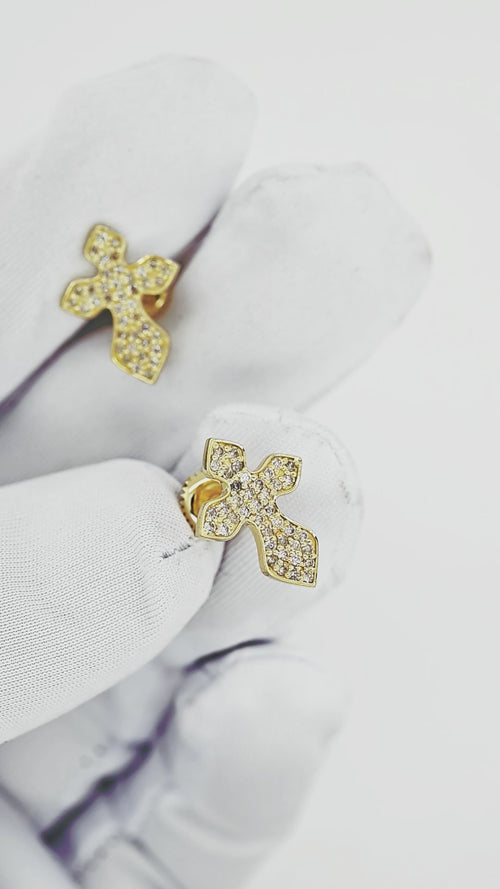 Serenity Crossroads Gold Stud Resonance Earring