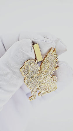 Heavenly Grace: 14K Gold Angel Pendant