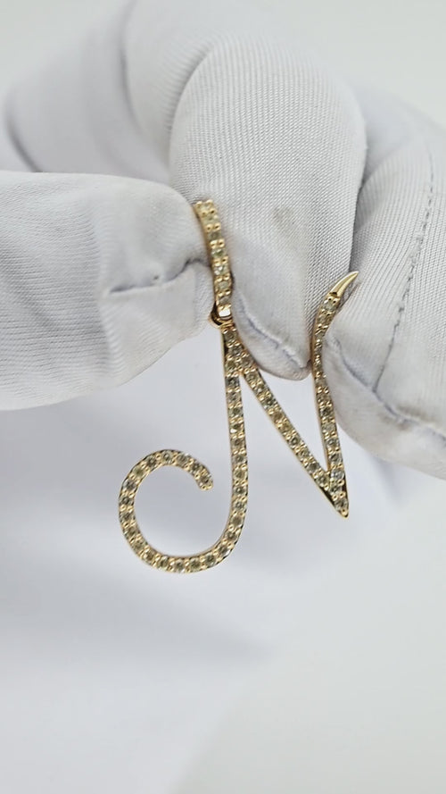 14k Stylish Initial A to Z pendents