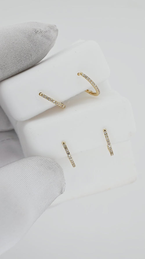 Golden Gleam 10K Gold Hoop Earrings