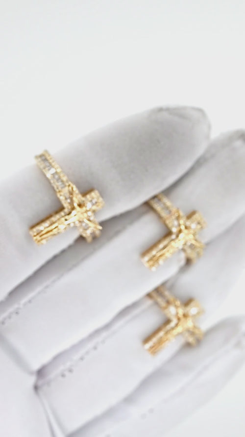 Divine Embrace: 14K Gold Jesus Cross Ring