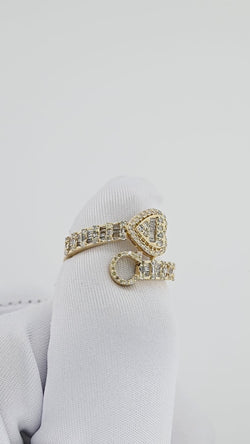 Classic Charm: 14K Gold Initial C Ring