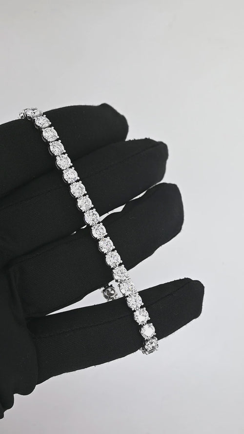 14K White Gold Diamond Tennis Bracelet | Timeless Elegance