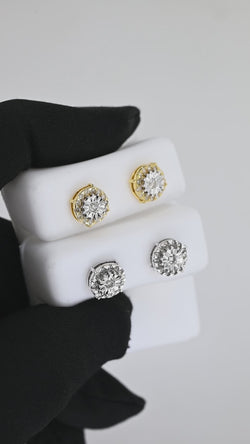 14K Gold Round Earrings with Natural Diamonds You’ll Adore